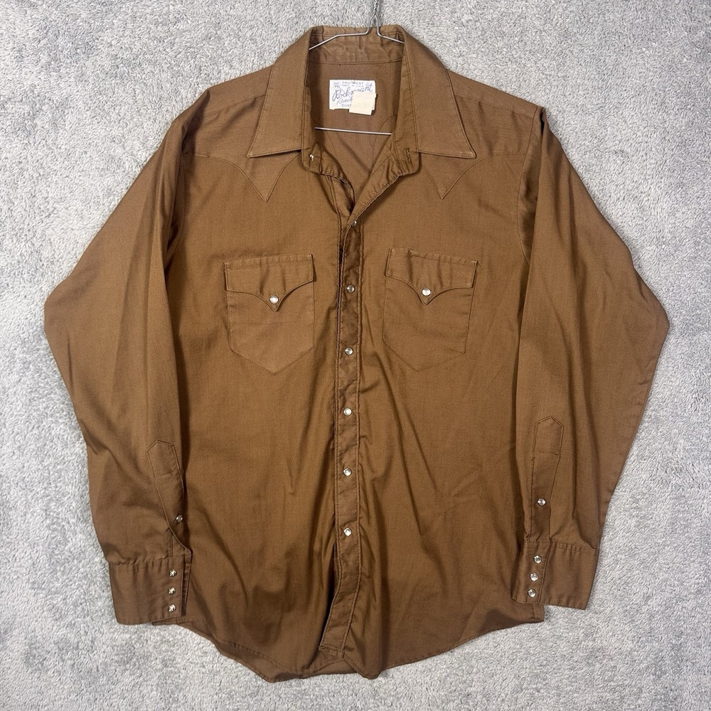 Rockmount Ranch Wear Tru-West Shirt Mens M 16 Custom Fit USA Made Pearl Snap